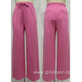 Women Elastic Waist Strap Casual Straight Leg Pants